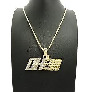 Crescendo SJ INC ICED Out 'OHB' Pendant & 24